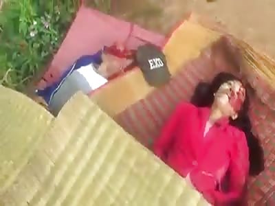 (different angle) 2 dead after accident 1 head destroyed