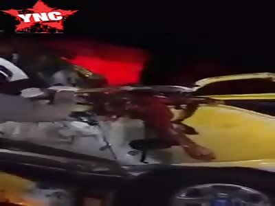 1 Man crushed and another trapped in wreckage