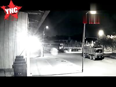 Man taken out by a car