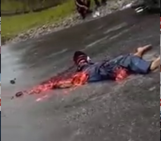 Biker Got Smushed Along The Road