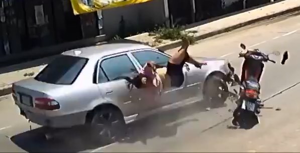 Female Biker Gets Brutally Struck by Car (Two Angles)