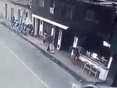 Drunk Guy Falls and Gets Head Crushed by Van