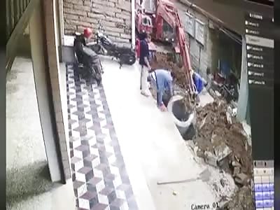 Digger Crushes Mans Foot