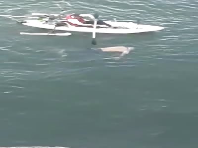 Lifeless body floating in the water