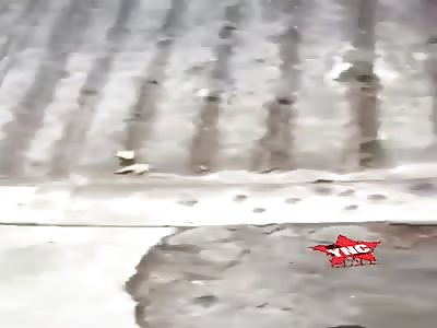 Dismembered man in street