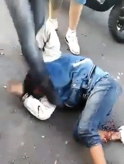 Bleeding Thief Beaten Ruthlessly