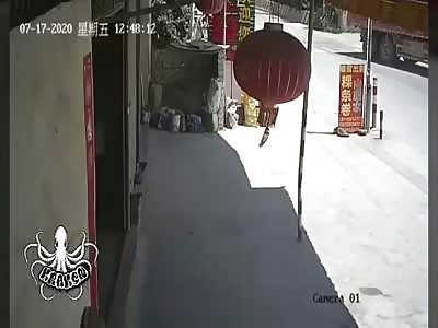 a bad day to go out on a motorcycle, hit by truck