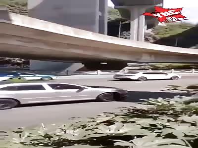 man dies after big fall on freeway