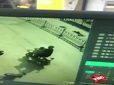 the little girl is hit by a truck