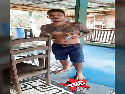 Heavily tattooed Man shot dead.