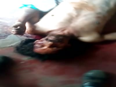 Murdered inside his house.