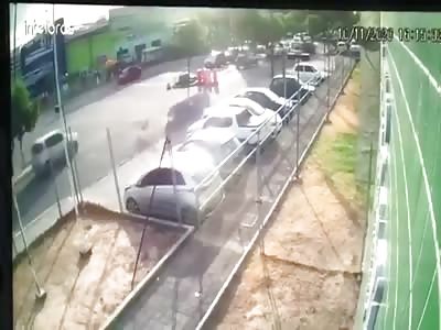 Asshole on motorcycle.