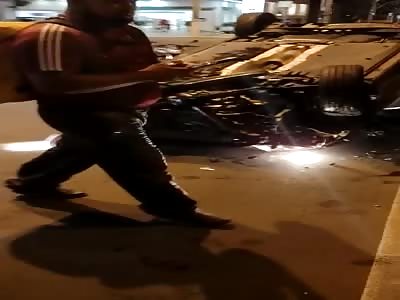 Victim of serious accident.