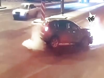 Pedestrians hit by runaway car