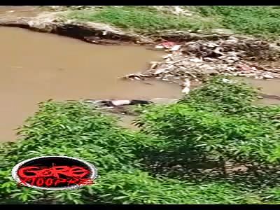 Apparently the garbage is thrown in the river