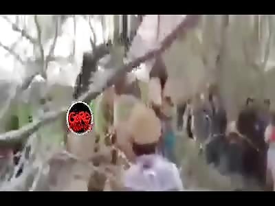 Corpses of soldiers are still being beaten