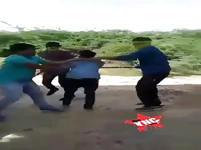 Young man cruelly beaten