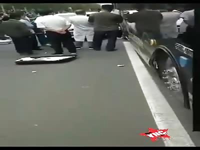 The woman was crushed to death