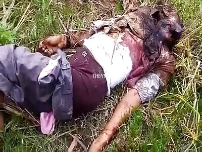 Murdered young man with burned face