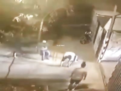 Hitman unloads his pistol