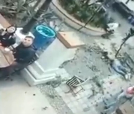 Biker Falls From Mall Parking Garage