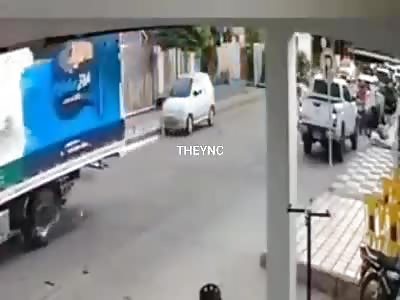 Pregnant woman killed by truck