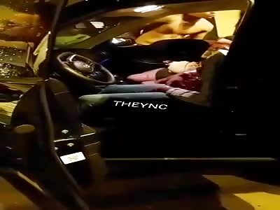 Killed inside the car