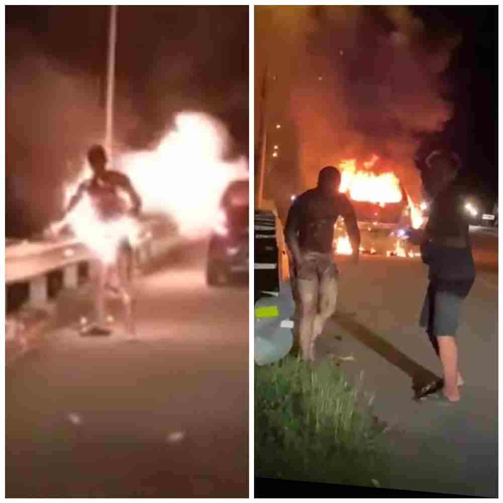 Dude Turns Into a Fireball