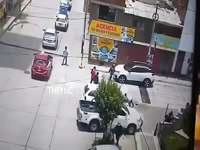 Ashole is crushed to death by his own vehicle.