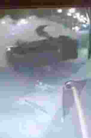 Man goes flying after car accident