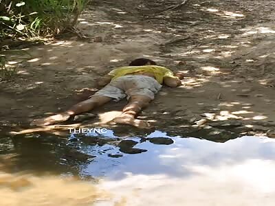 Dead man in the field