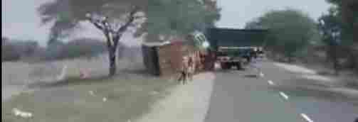 Dude turns into torch after accident