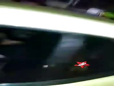 They were shot at in their car.