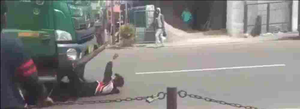 Young man dies run over