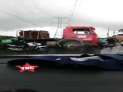 Couple injured after being hit by truck