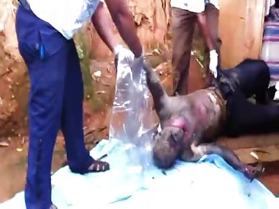 Find a dead body in a house! His face was disfigured.