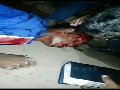 man agonizing! last sighs of life