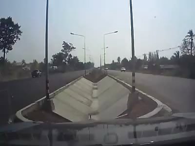 exact moment where the rider is hit