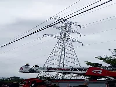 Another View of Mans Suicide From Electric Tower 