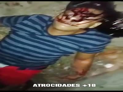 young woman was executed with head shot