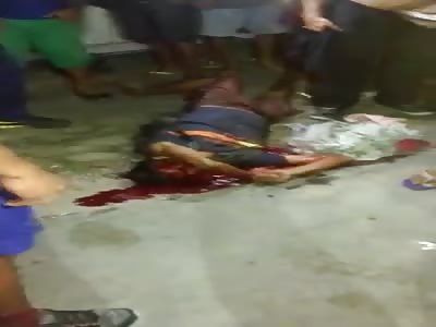 man in agony after being shot