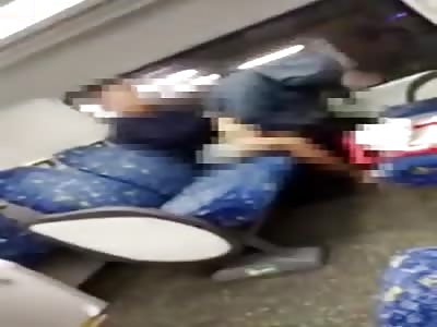 Train seats for a pair of men and women