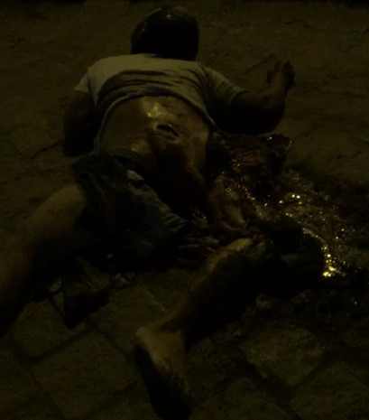 Motorcyclist Run over by Something Heavy is Nothing but Guts Now 