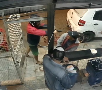 Elderly Man Murdered in Cold Blood Outside of Cafeteria (Two Angles) 