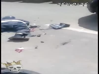 Crashed biker dead