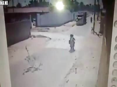 Speeding biker run over by truck 