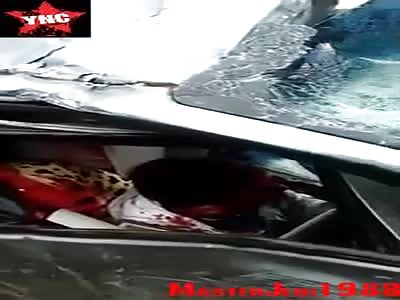 Fucked up car accident 