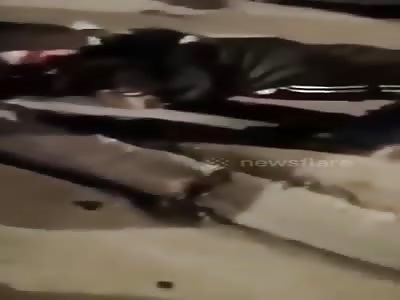 Horrific pedestrians & car accident