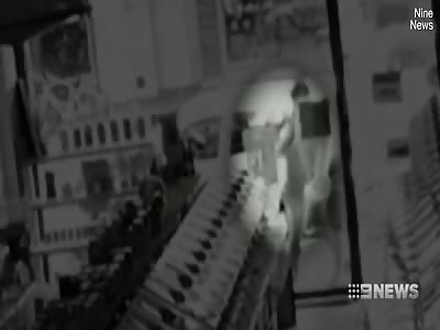 Man is stabbed to death during a wild knife fight outside a KFC