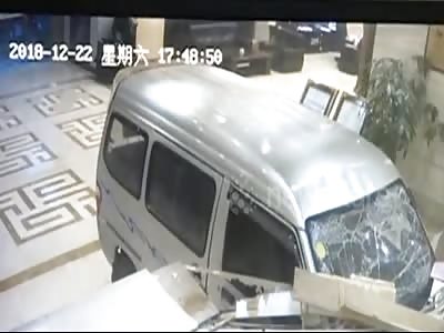 Receptionist narrowly escapes death...